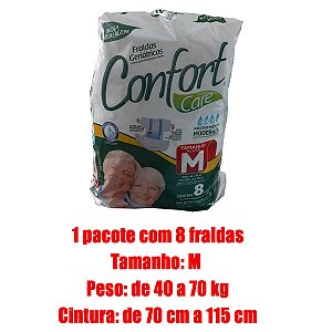 Fralda Geriatrica Confort Care Tam. M - Confort