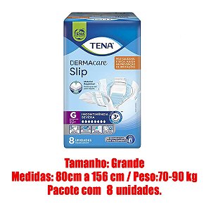 Fralda Geriátrica Dermacare Slip Tam. G pct C/ 8 unidades - Tena