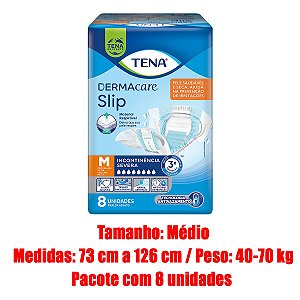 Fralda Geriátrica Dermacare Slip Tam. M pct C/ 8 unidades - Tena