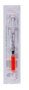SERINGA DESCARTÁVEL DE 0,5ML PARA INSULINA E BOTOX UNIQMED C/AG 5MM X 0,23 32G U-100 REF 5017