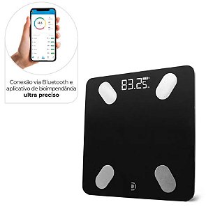 Balança Digital de Uso Pessoal Smart Preta Capacidade 180 Kg – REF 06862