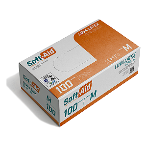 Luva P/Procedimento Não Estéril Tam Médio Látex C/Inmetro Cxc/100 - Ref 27465