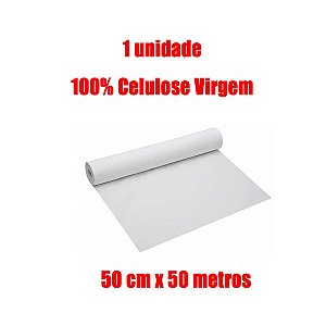 Lençol Descartável de Papel 100% Celulose (Rolo 50cm x 50m) - Medical