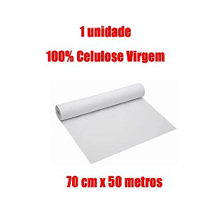 Lençol Descartável de Papel 100% Celulose (Rolo 70cm x 50m) - Medical