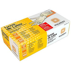 Luva de Procedimento Látex Não Estéril Tam. M - Descarpack
