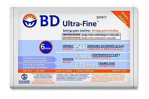 Seringa para Insulina Ultra Fine 0,5ml com Agulha (6mm x 0,25mm) - BD