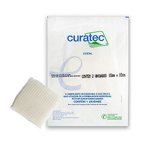 Compressa de Gaze Antimicrobiana com PHMB 0,2% (10cm x 10cm) - Curatec