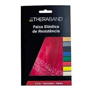 Faixa Elástica Theraband Vermelho Média (1,5m) - Chantal