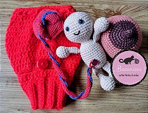 Kit didático: Bebê, útero e placenta + mama