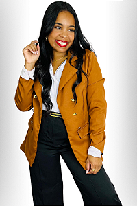 Blazer em Alfaiataria Feminino, Casaco Alfaiataria Elegante