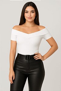 Blusinha canelada Ombro a Ombro
