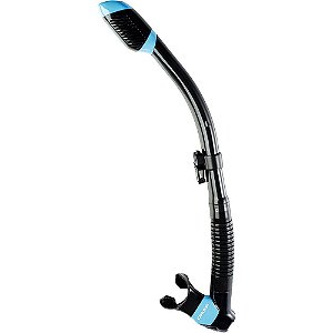 Respirador Snorkel de Mergulho Cressi Supernova Dry - Preto / Azul