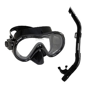 Kit Mergulho Máscara Silicone Fox Snorkel Com Válvula Sk-09
