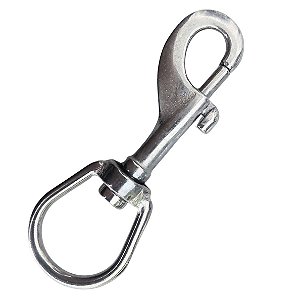 Mosquetão 10cm Olhal 3cm Mergulho Mola Inox Mais Resistente