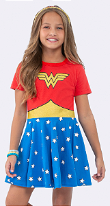 Fantasia Pijama Infantil Mulher Maravilha