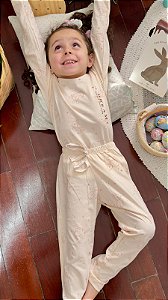 Pijama Infantil Manga Longa Coelhos  - Tamanho 4