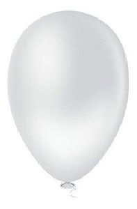 Balão Bexiga Pera Branco 7 - 50uni