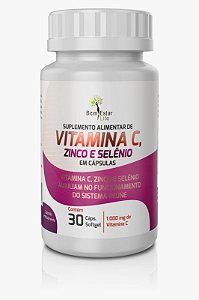 Vitamina C com Zinco e Selênio 30 Cápsulas