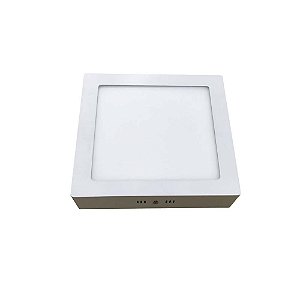 Painel Led de Sobrepor 6W Quadrado 300K Bivolt Branco Bronzearte