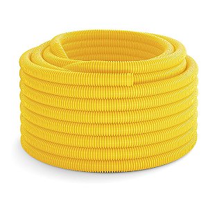 Conduíte Flexível Corrugado 32MM 25M PVC Amarelo Krona