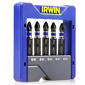 Conjunto Ponta Bits Pwr 5Pcs PH2 - Irwin