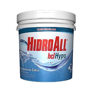 Cloro para Piscina HCL Hypo Balde com 10kg Hidroall