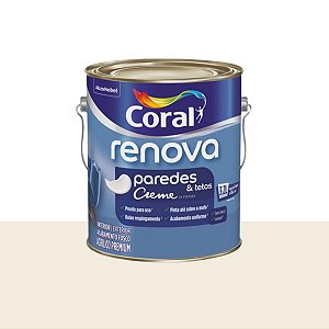 Tinta Acrílica Renova Paredes & Tetos Fosco Branco 3,2L  - Coral