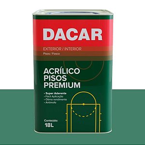 Tinta Acrílico Pisos Premium 550-034 Verde 18L Dacar