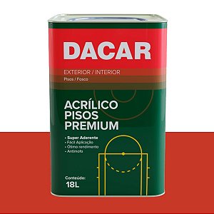 Tinta Acrílico Pisos Premium 550-093 Vermelho Demarcação 18L Dacar