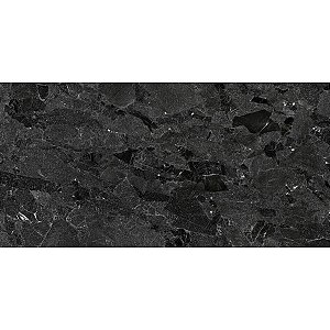 Porcelanato Geodo Negro Polido 61x120 PR12165 Cx. 2,2m² Damme