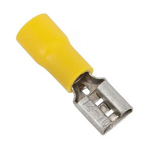 Terminal Fêmea Pré-Isolado Amarelo 4,0x6,0mm 20 Unidades Sfor