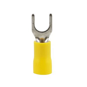 Terminal Forquilha Pré-Isolado Amarelo 4,0x6,0mm 20 Unidades Sfor