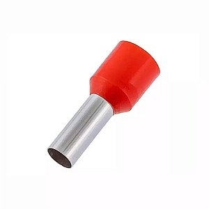 Terminal Tubular Isolado Simples Vermelho 10mm 20 Unidades Sfor