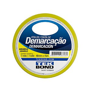 Fita de Demarcação 48mm x 15m Amarela Tekbond