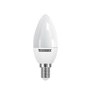 Lâmpada LED Vela 3W 2700K E14 com Adaptador E27 Taschibra