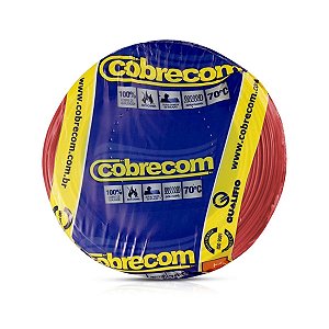 Cabo Flexível 0,50mm Vermelho Rolo com 200 Metros Cobrecom