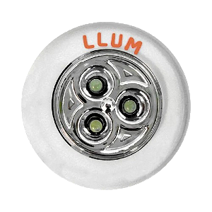 Llum Led Luminaria Button 3leds 0,3w Branco LDBT3BC Bronzearte