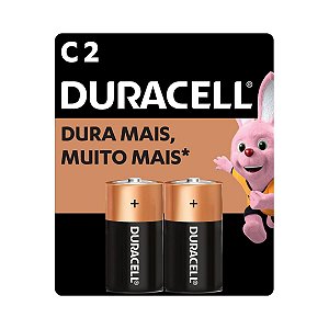 Pilha Alcalina C com 2 Unidades Duracell