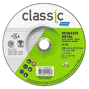 Disco para Corte Classic AR.302 4.1/2X1/8X7/8 Norton