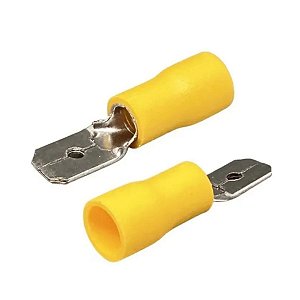 Terminal Pré Isolado Macho 6,00mm Amarelo Tcm