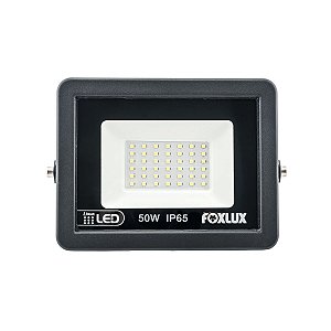 Refletor Led 50W 6500K Bivolt Solar FX LED38.50 Preto Foxlux