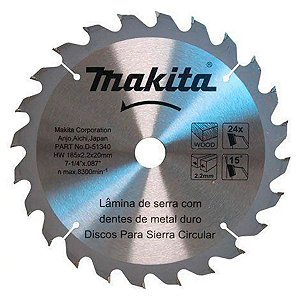 Disco de Serra para Madeira 185x20 24 Dentes D51340 Makita