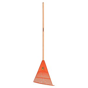 Vassoura Plástica 120CM 22 Dentes Cabo de Madeira Laranja 77850721 Tramontina