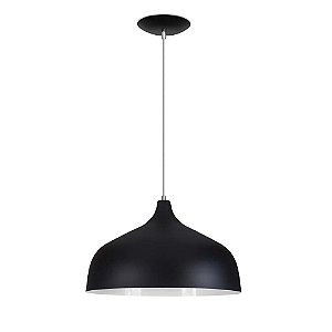 Pendente Luxor 1 Lâmpada E27 Preto Kin Light