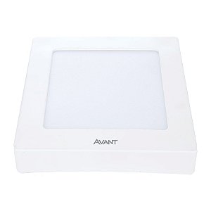 Painel LED de Sobrepor Quadrado 12W 4000K Luz Neutra Bivolt Avant