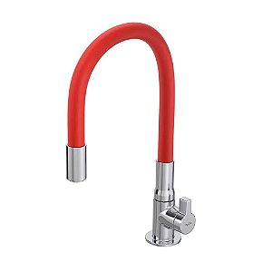 Torneira para Cozinha de Bancada Flex Hydramotion Vermelha Hydra