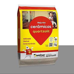 Rejunte Cerâmicas 1KG Cinza Ártico Quartzolit