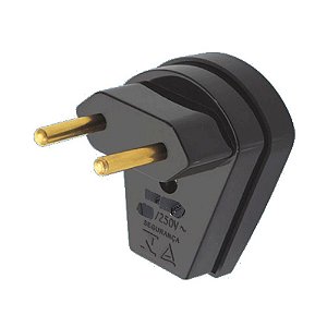 Plug Macho 2P 20A 90º Preto B.Lux