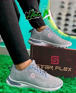 Tênis Star Flex oferta 1 por 50, 2 por 80 Cinza/Rosa - MOD 02