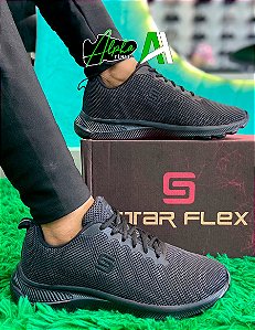 Tênis Star Flex oferta 1 por 50, 2 por 80 Preto - MOD 05